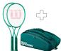 Preview: Wilson Blade 98 18/20 V10 - unbesaitet + Schlägertasche 15er - petrol